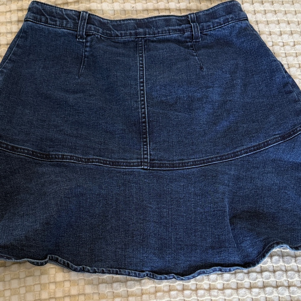Draper James Dark Blue A-Line Denim Skirt - Picture 5 of 5